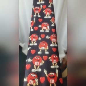 Retro Y2k M&M’s Ralph Marlin Vintage   Neck Tie Love Heart Valentines